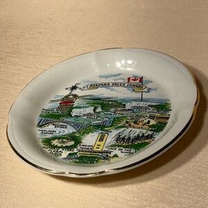 Vintage Niagara Falls Canada Souvenir Trinket Dish
